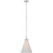 Chapman & Myers Parkington LED 11 inch Polished Nickel Conical Pendant Ceiling Light