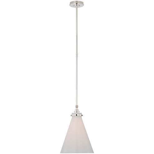 Chapman & Myers Parkington LED 11 inch Polished Nickel Conical Pendant Ceiling Light