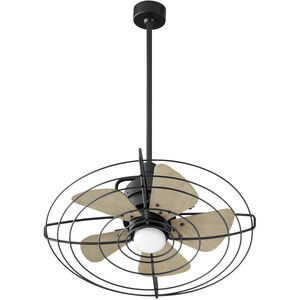 Bandit 24 inch Noir with Weathered Gray Blades Patio Fan
