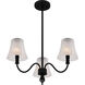 McKinney 3 Light 21.75 inch Matte Black Chandelier Ceiling Light