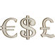Currency Gold Dimensional Wall Art