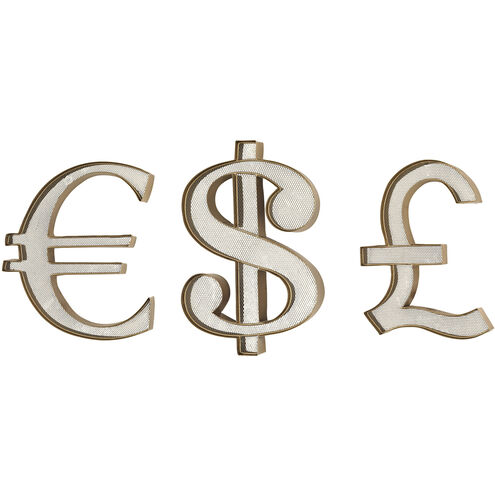 Currency Gold Dimensional Wall Art