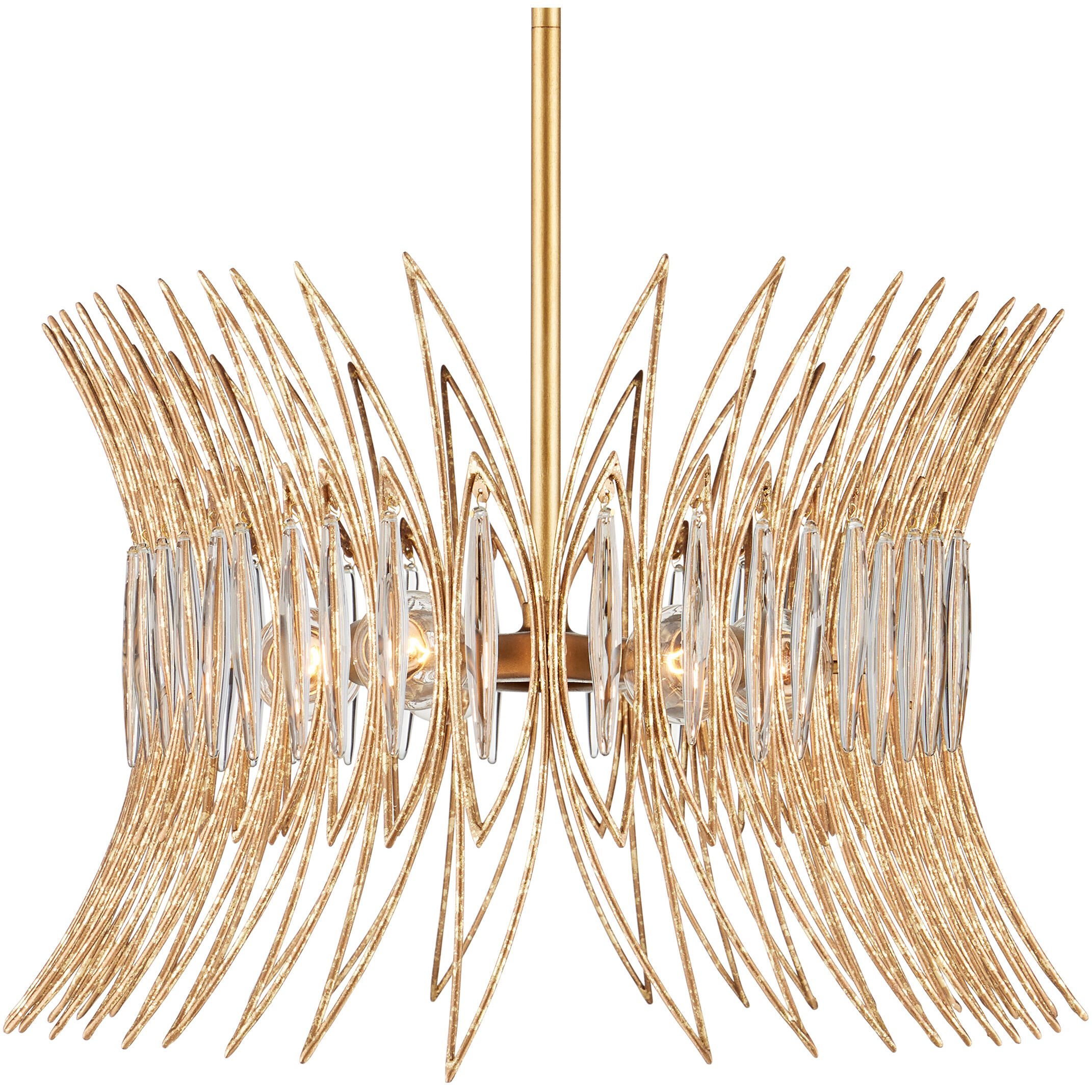 Marquise 8 Light 40 inch Clear/Luxor Gold Chandelier Ceiling Light