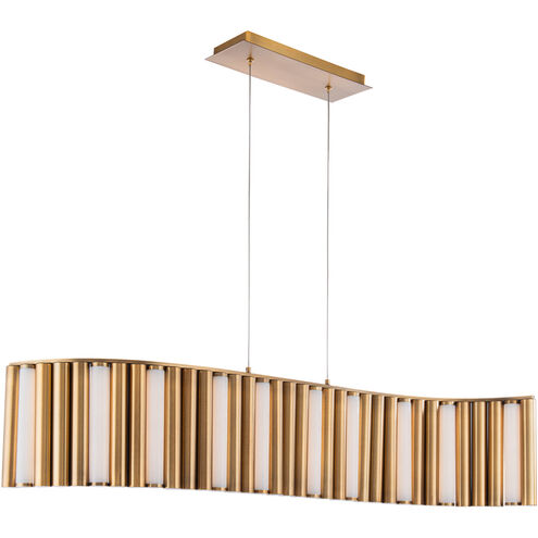 Aretha LED 17 inch Aged Brass Chandelier Ceiling Light