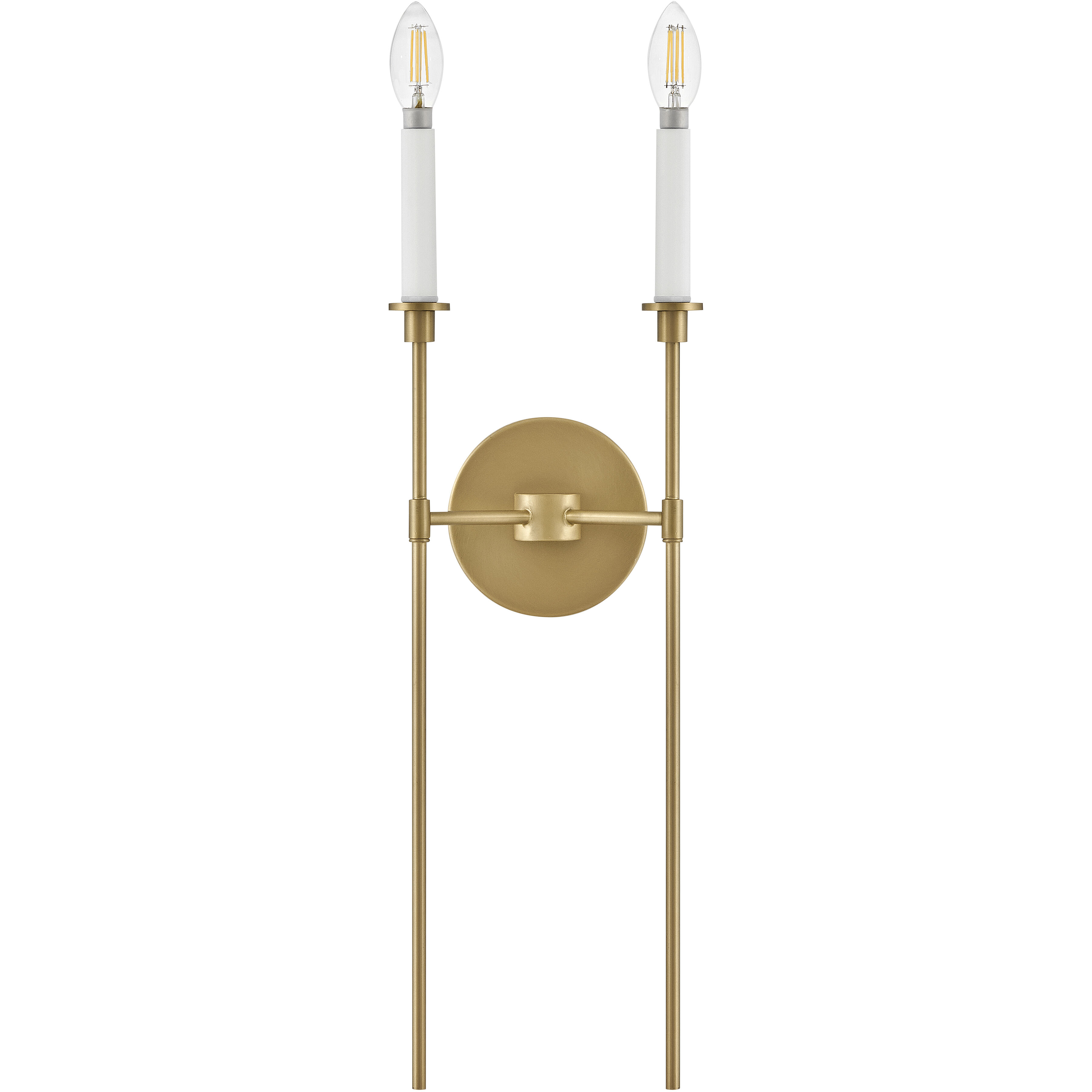 Hux 2 Light 7.5 inch Lacquered Brass with Warm White Sconce Wall Light