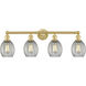 Eaton 4 Light 32.5 inch Satin Gold Bath Vanity Light Wall Light in Clear
