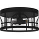 Brampton 3 Light 14 inch Matte Black Flush Mount Ceiling Light