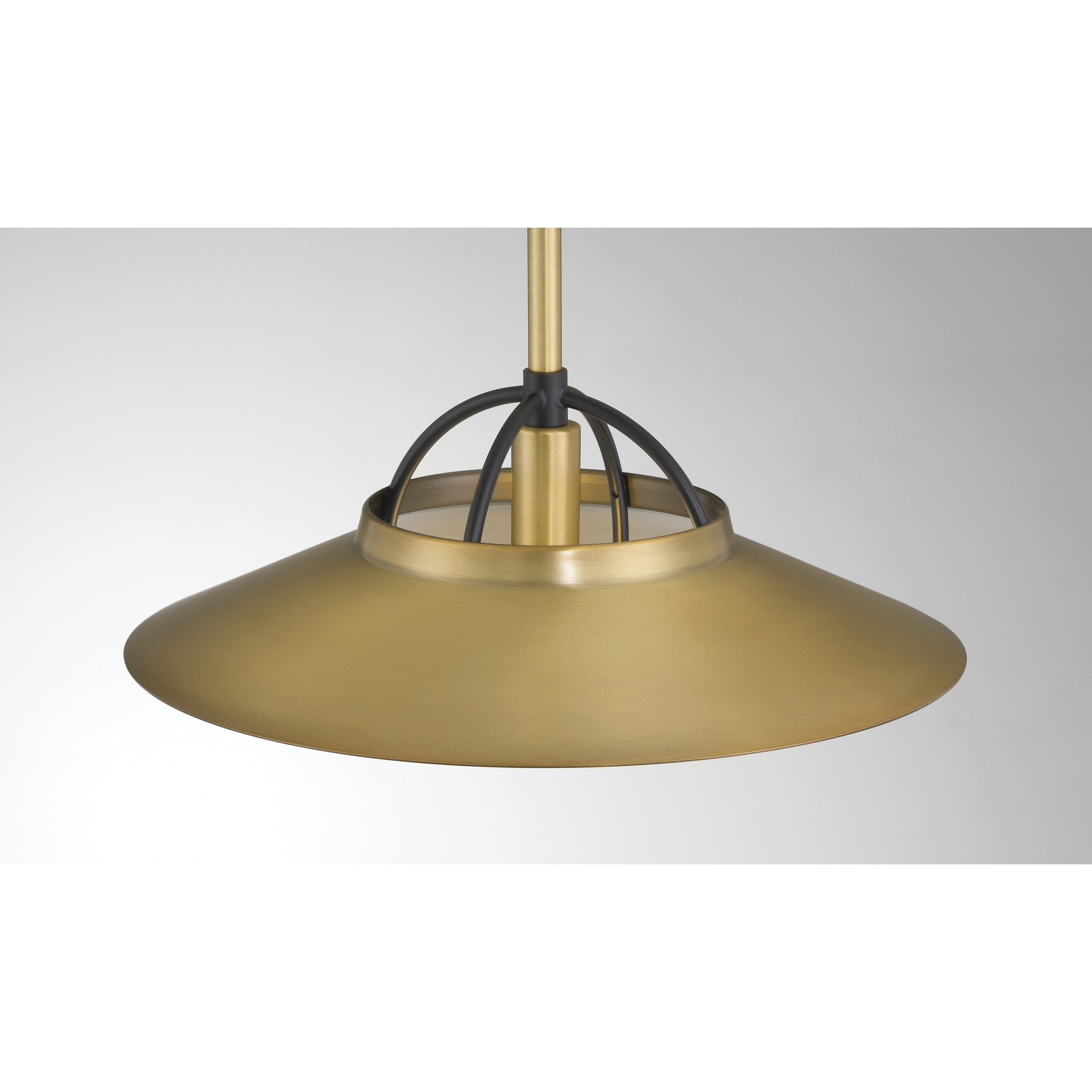 Newburie 1 Light 12 inch Legacy Brass and Dark Matte Black Pendant Ceiling Light