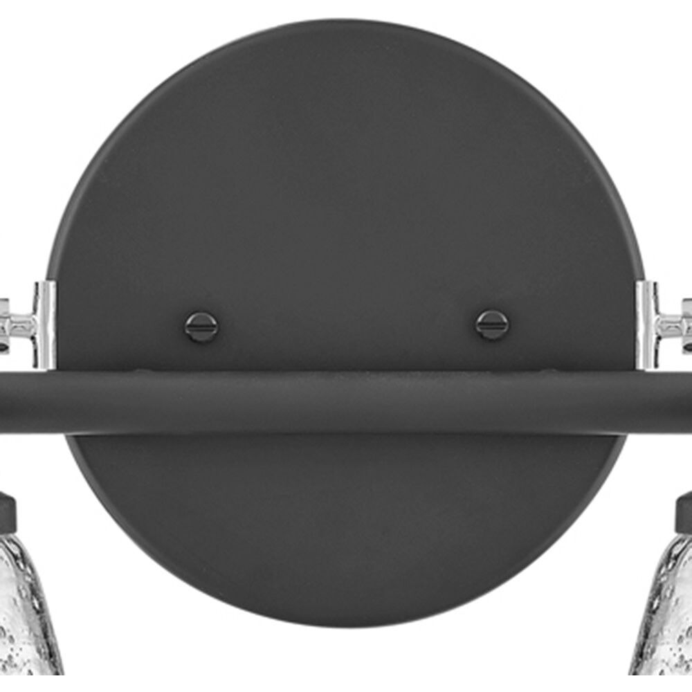 Easton 2 Light 14.5 inch Black with Chrome Vanity Light Wall Light in Black/Chrome