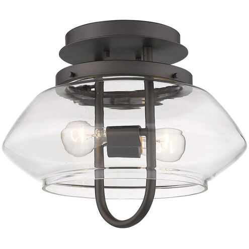 Garner 2 Light 17 inch Oil-Rubbed Bronze Semi-Flush Mount Ceiling Light