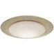 Saturno LED 19.75 inch Beige Travertine and Aged Brass Flush Mount Ceiling Light