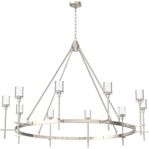 Salita 10 Light 57.75 inch Polished Nickel Chandelier Ceiling Light in Clear Crystal