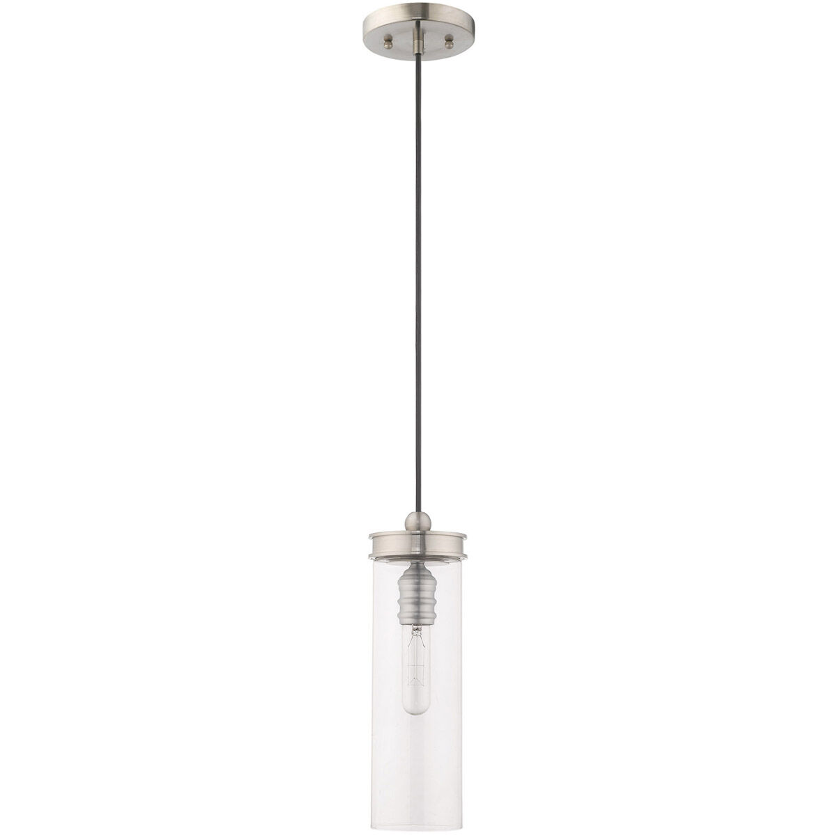 Art Glass 1 Light 5 inch Brushed Nickel Mini Pendant Ceiling Light