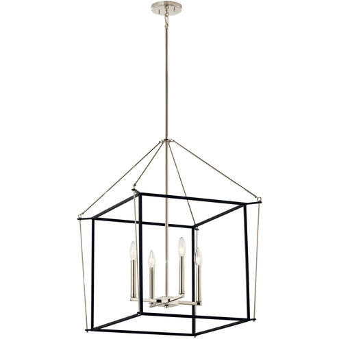 Eisley 4 Light 22.25 inch Polished Nickel Foyer Pendant Ceiling Light