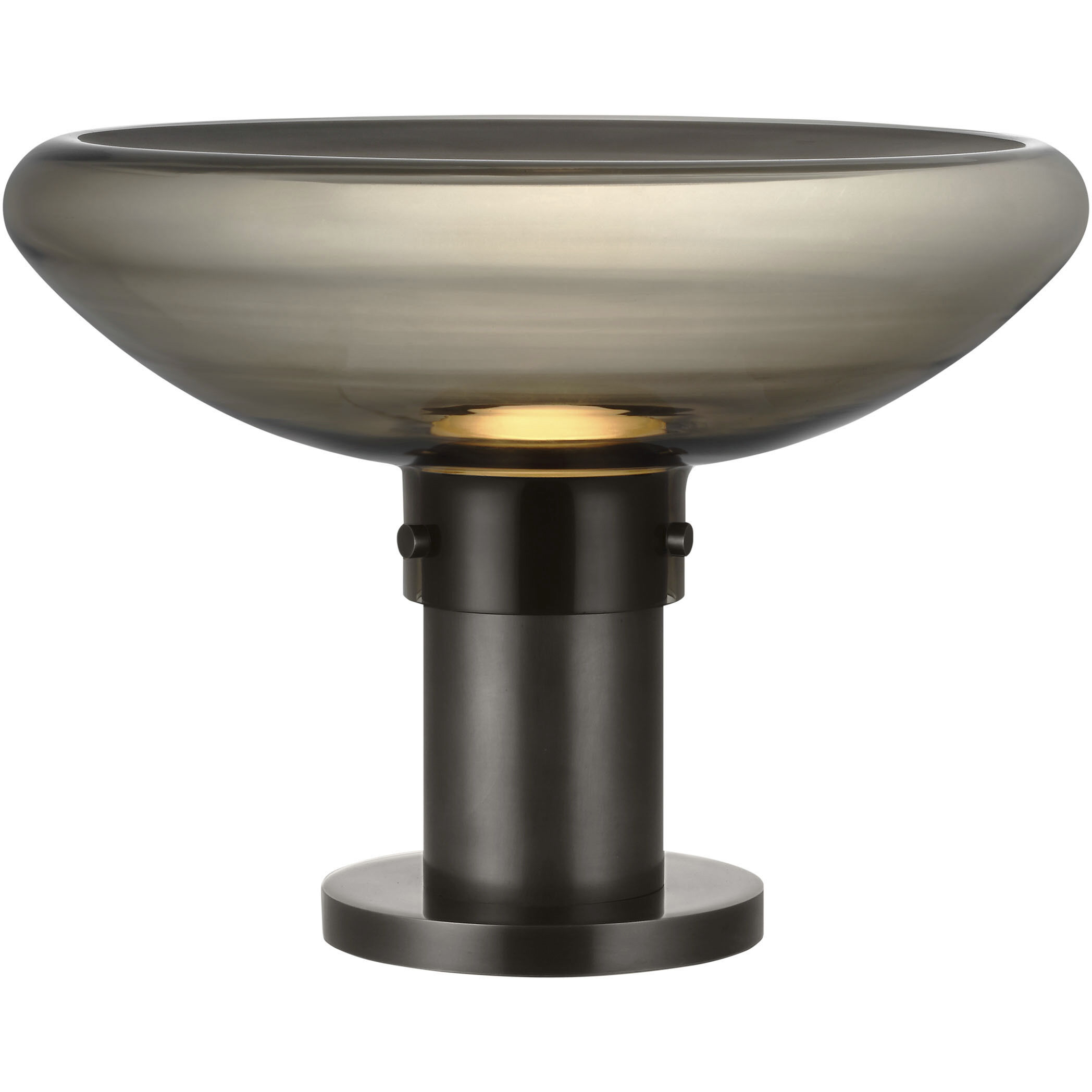 Avroko Morgan 11.8 inch 14 watt Burnished Bronze with Smoke Glass Table Lamp Portable Light