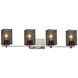 Wire Mesh 1 Light 34.25 inch Brushed Nickel Bath Bar Wall Light in Square with Flat Rim, Era