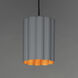 Primrose 1 Light 6 inch Gold Leaf Single Pendant Ceiling Light in Dark Grey