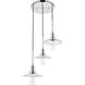 Waltz 3 Light 19 inch Chrome Pendant Ceiling Light