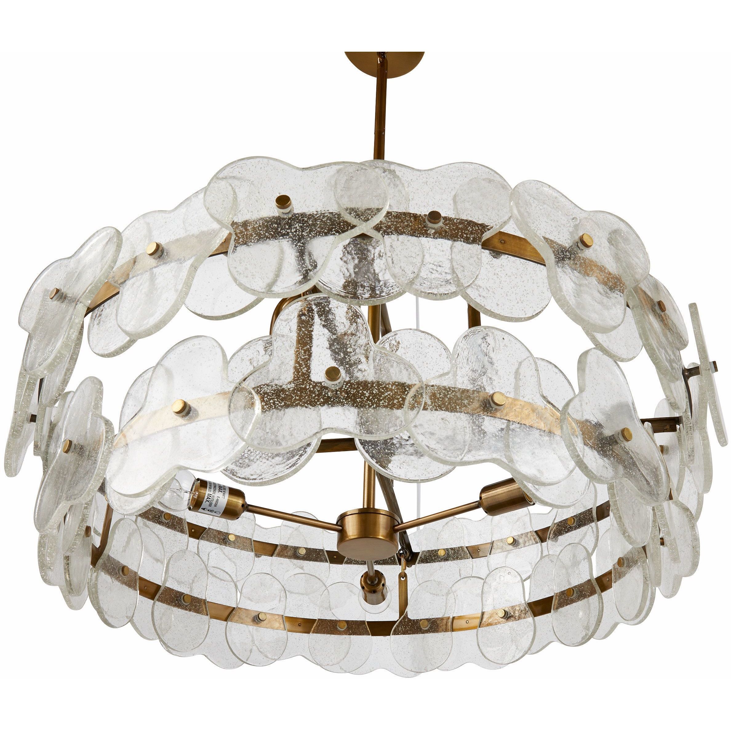 Cascade 4 Light 35 inch Clear Chandelier Ceiling Light