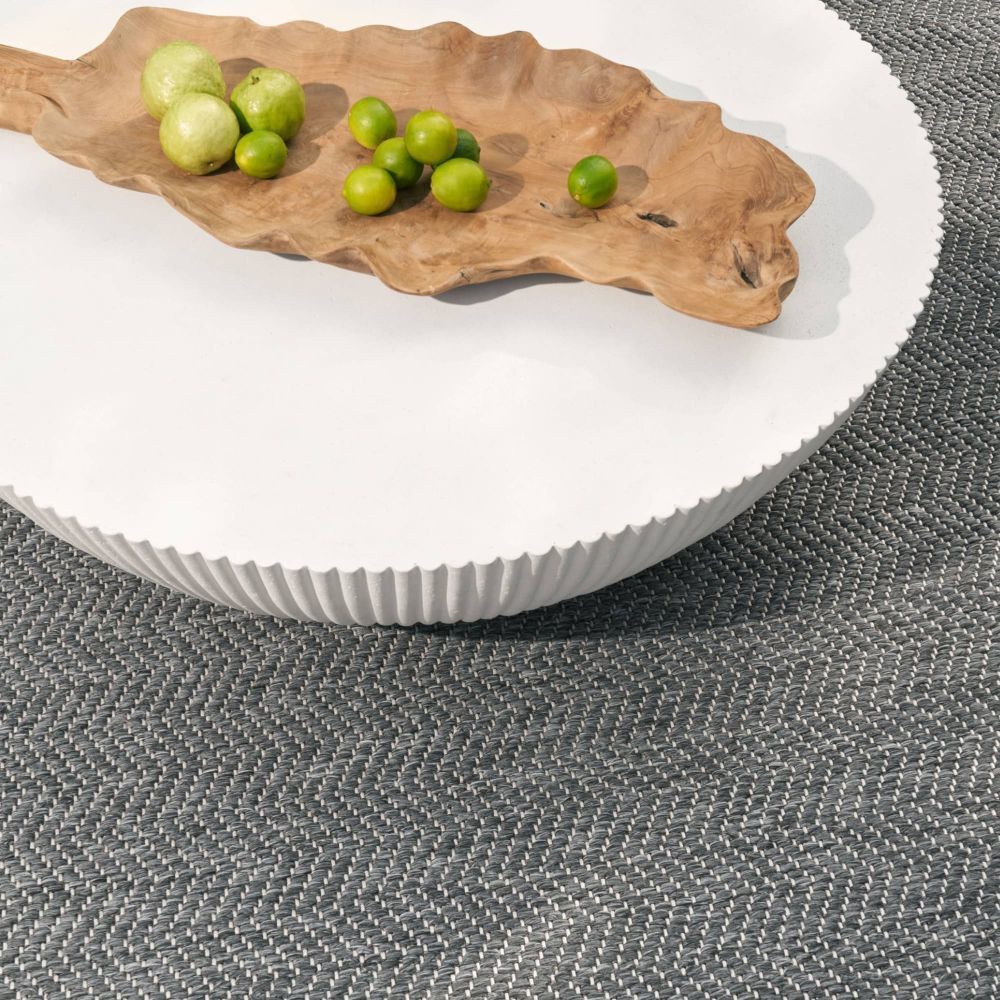 Etta 48 inch Ivory and Blackened Bronze Outdoor Coffee Table