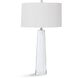 Tapered Hex 32 inch 100.00 watt Clear Table Lamp Portable Light