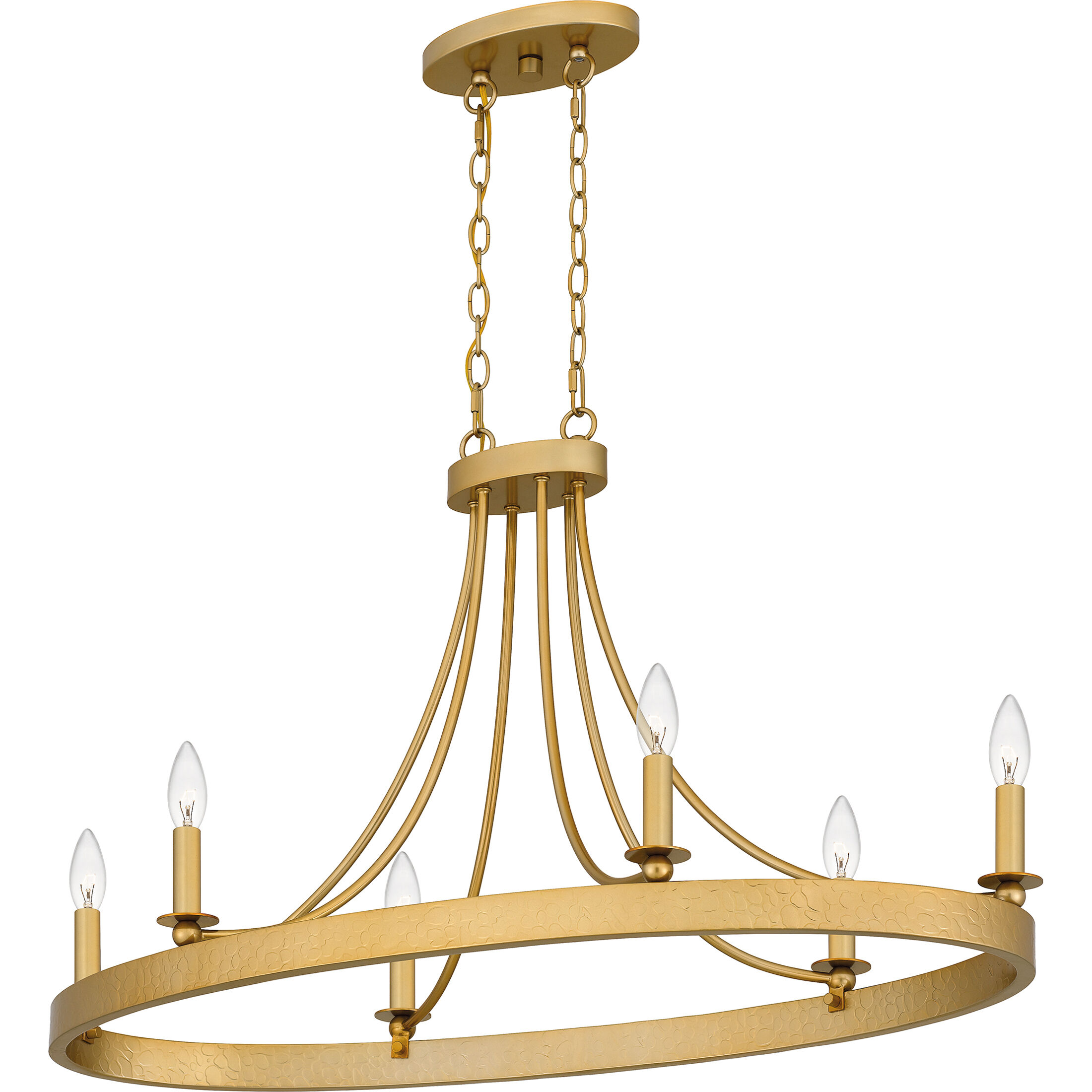 Aspyn 6 Light 36 inch Light Gold Island Light Ceiling Light
