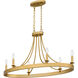 Aspyn 6 Light 36 inch Light Gold Island Light Ceiling Light