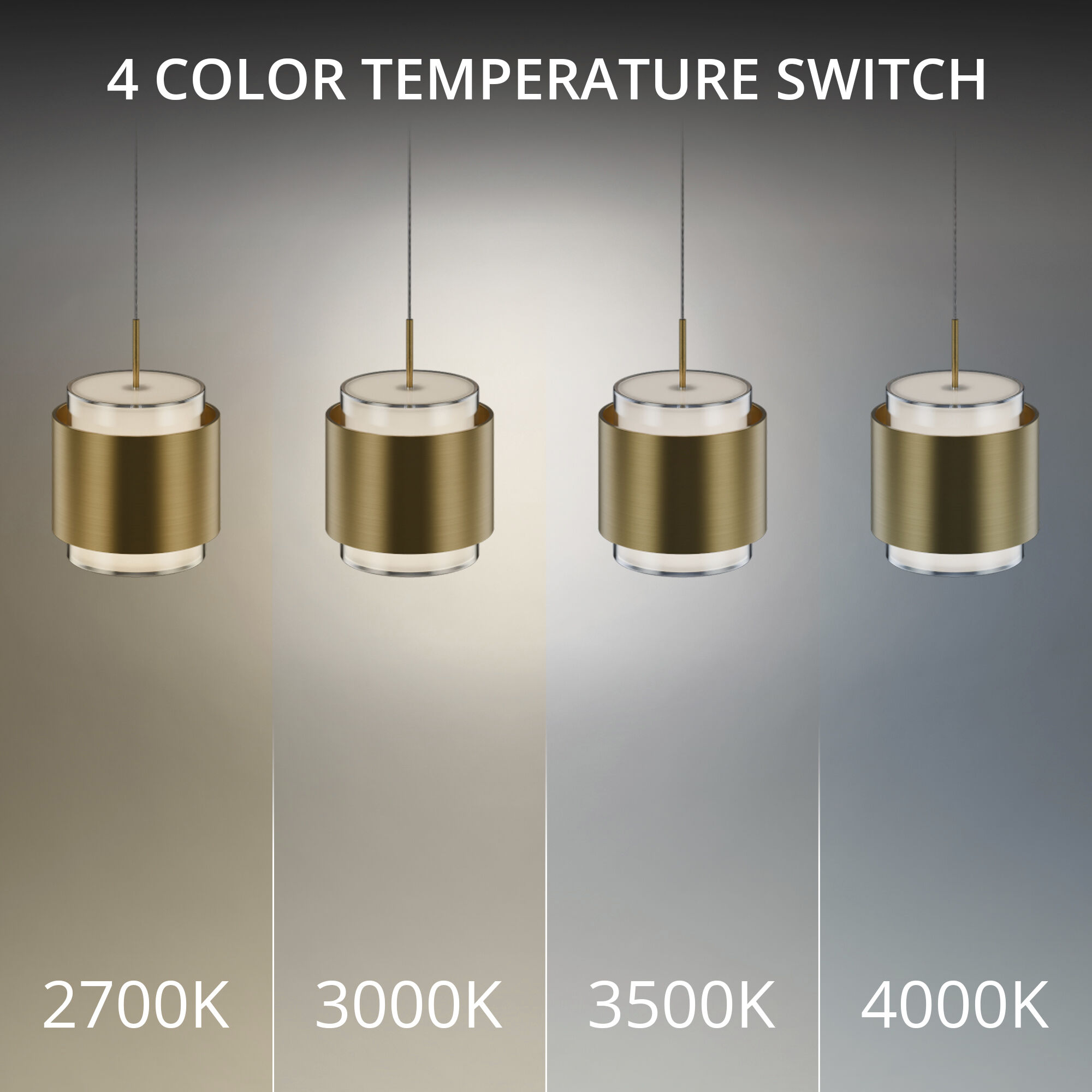 Banded LED 15 inch Aged Brass Chandelier Ceiling Light, dweLED