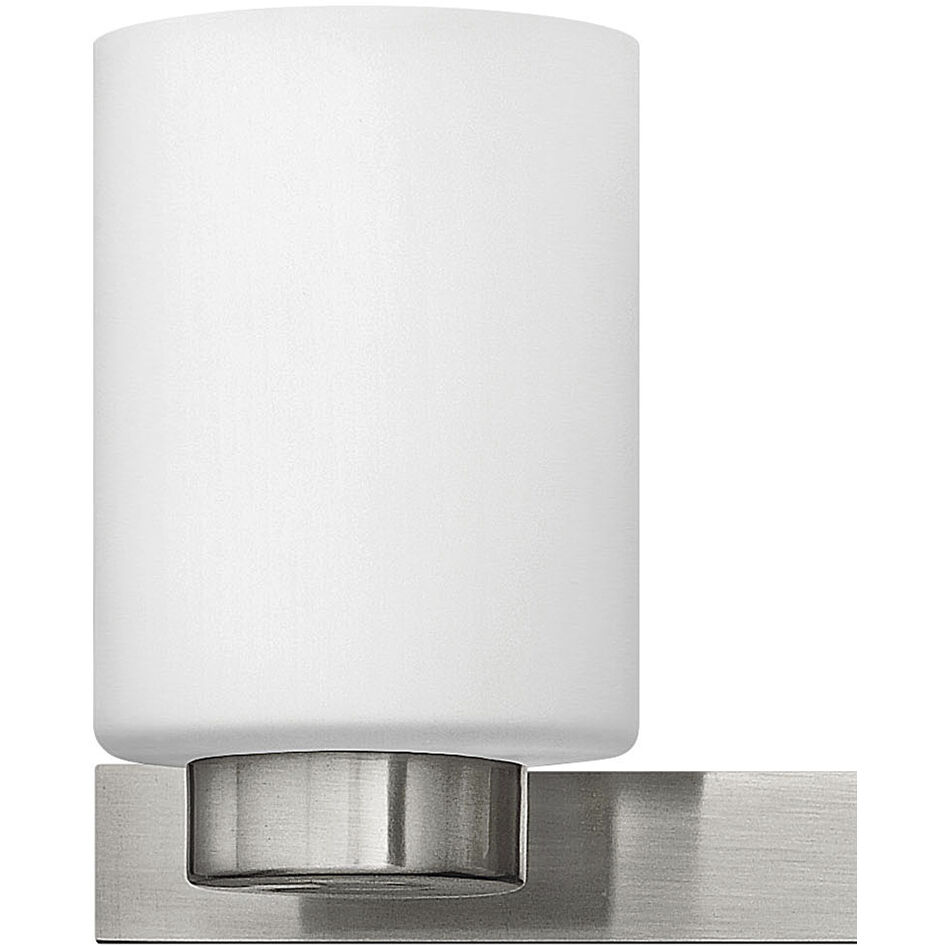 Miley 3 Light 22 inch Brushed Nickel Vanity Light Wall Light in Etched White