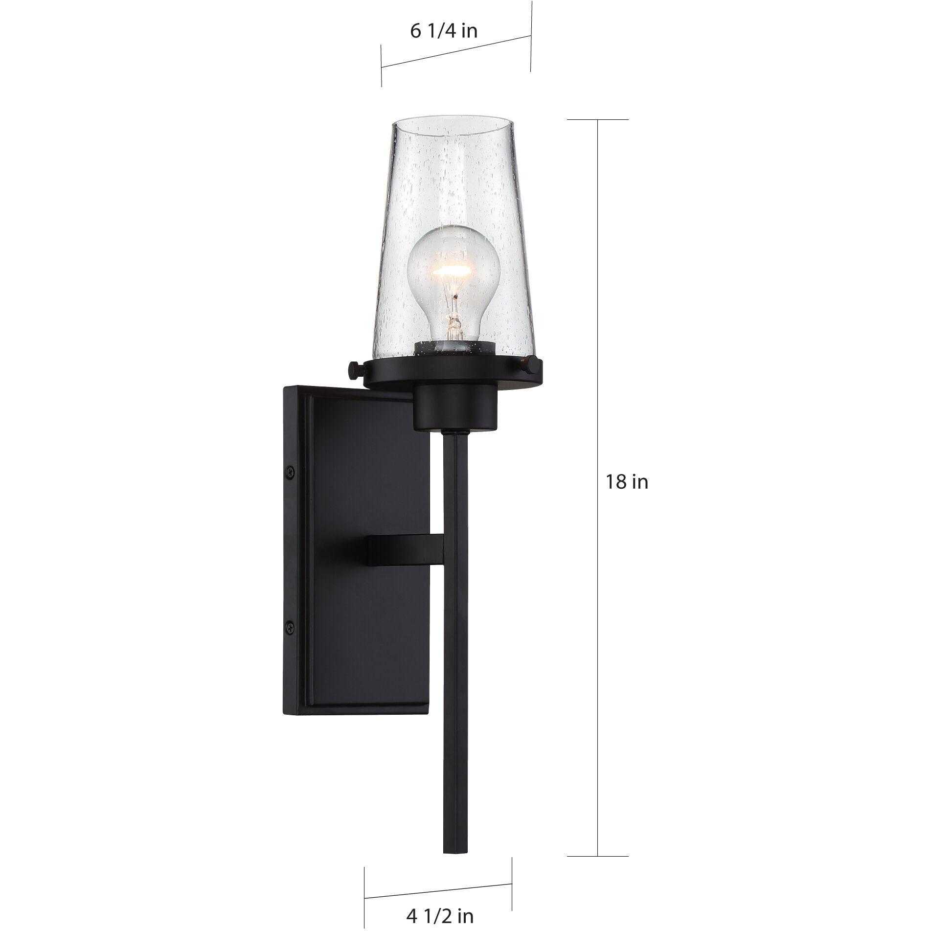 Rector 1 Light 4.5 inch Aged Bronze and Clear Seeded Wall Sconce Wall Light