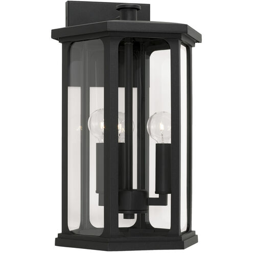 Walton 3 Light 16 inch Black Outdoor Wall Lantern