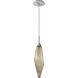 Rock Crystal LED 4.7 inch Classic Silver Pendant Ceiling Light in Chilled Bronze, 2700K LED