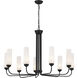 Truby 9 Light 38 inch Black Chandelier Ceiling Light, Large