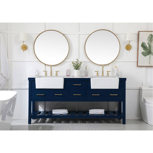 Clement 72 X 22 X 34 inch Blue Bathroom Vanity Cabinet