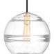 Sean Lavin Sedona LED 12.4 inch Aged Brass Pendant Ceiling Light in LED 90 CRI 2700K, Clear Glass
