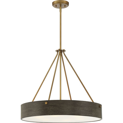 Erba 6 Light 24 inch Old Satin Brass Pendant Ceiling Light