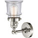 Franklin Restoration Small Canton 1 Light 7 inch Polished Nickel Sconce Wall Light in Clear Glass, Franklin Restoration
