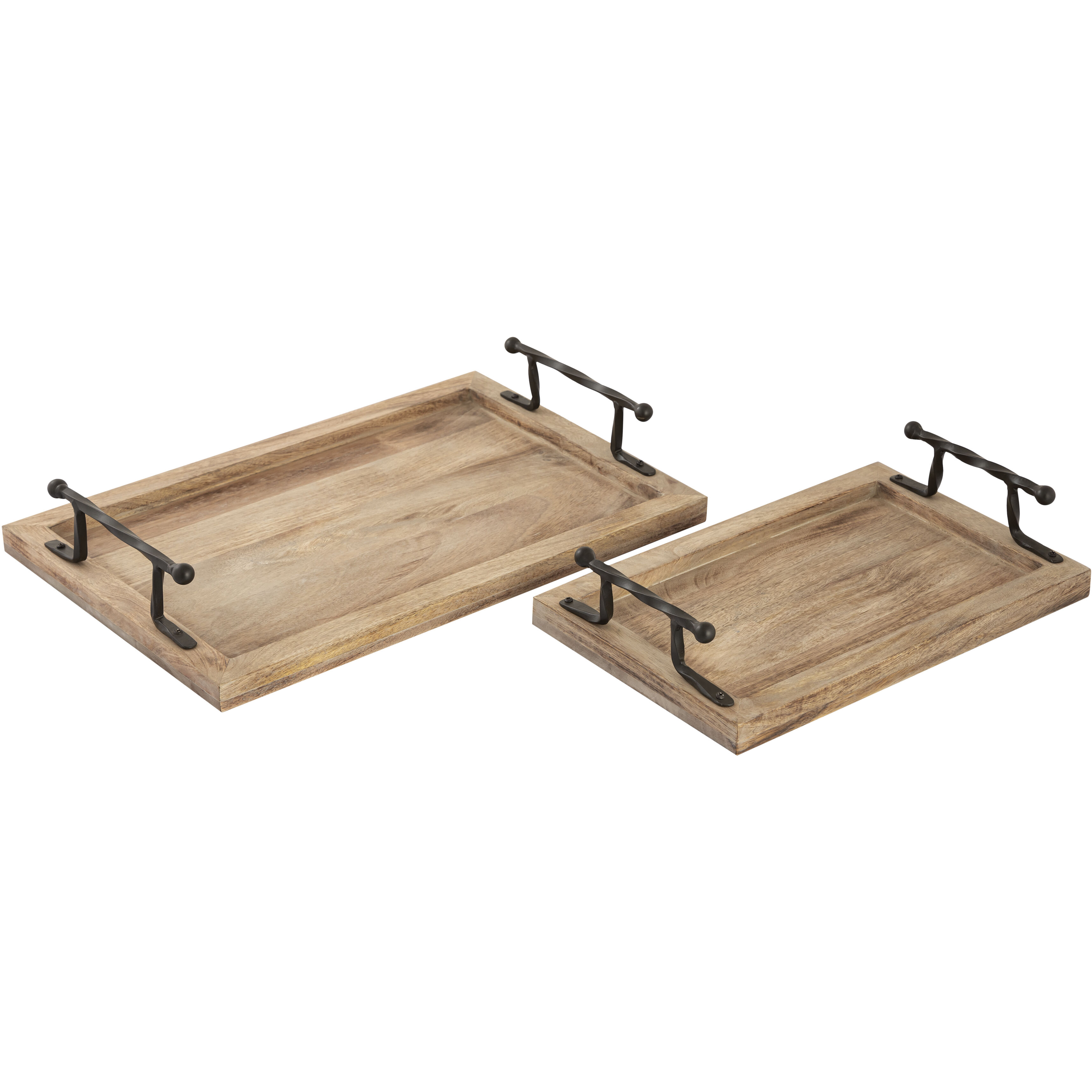 Ellwood Natural with Black Tray, Set of 2
