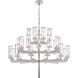 Kelly Wearstler Liaison 32 Light 47.5 inch Polished Nickel Triple Tier Chandelier Ceiling Light in Clear Glass