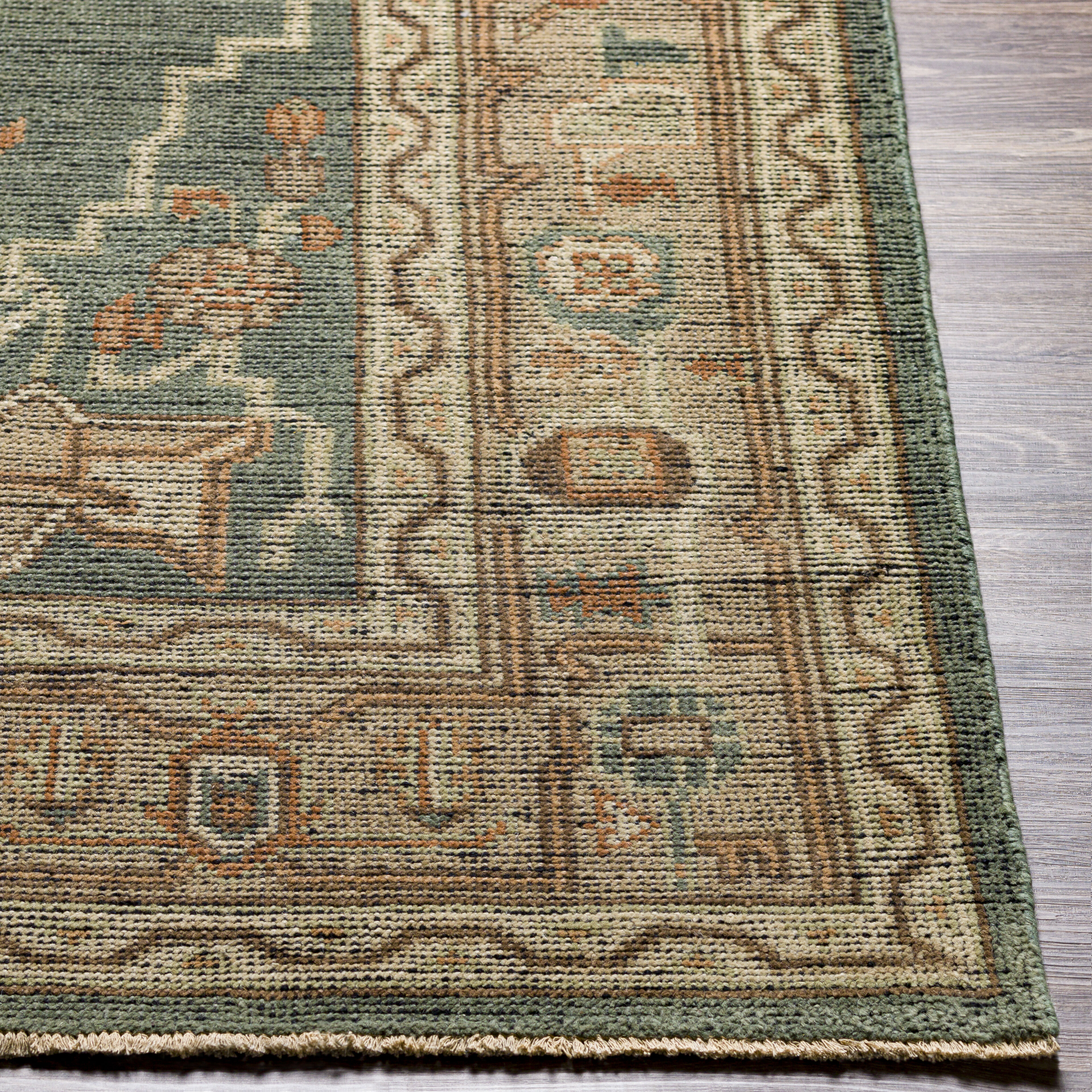 Reign 120 X 96 inch Dark Green Rug in 8 x 10, Rectangle