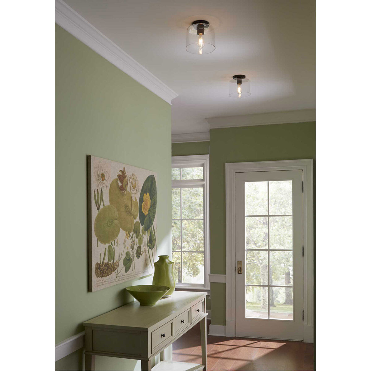 Adley 1 Light 9 inch Matte Black Flush Mount Ceiling Light