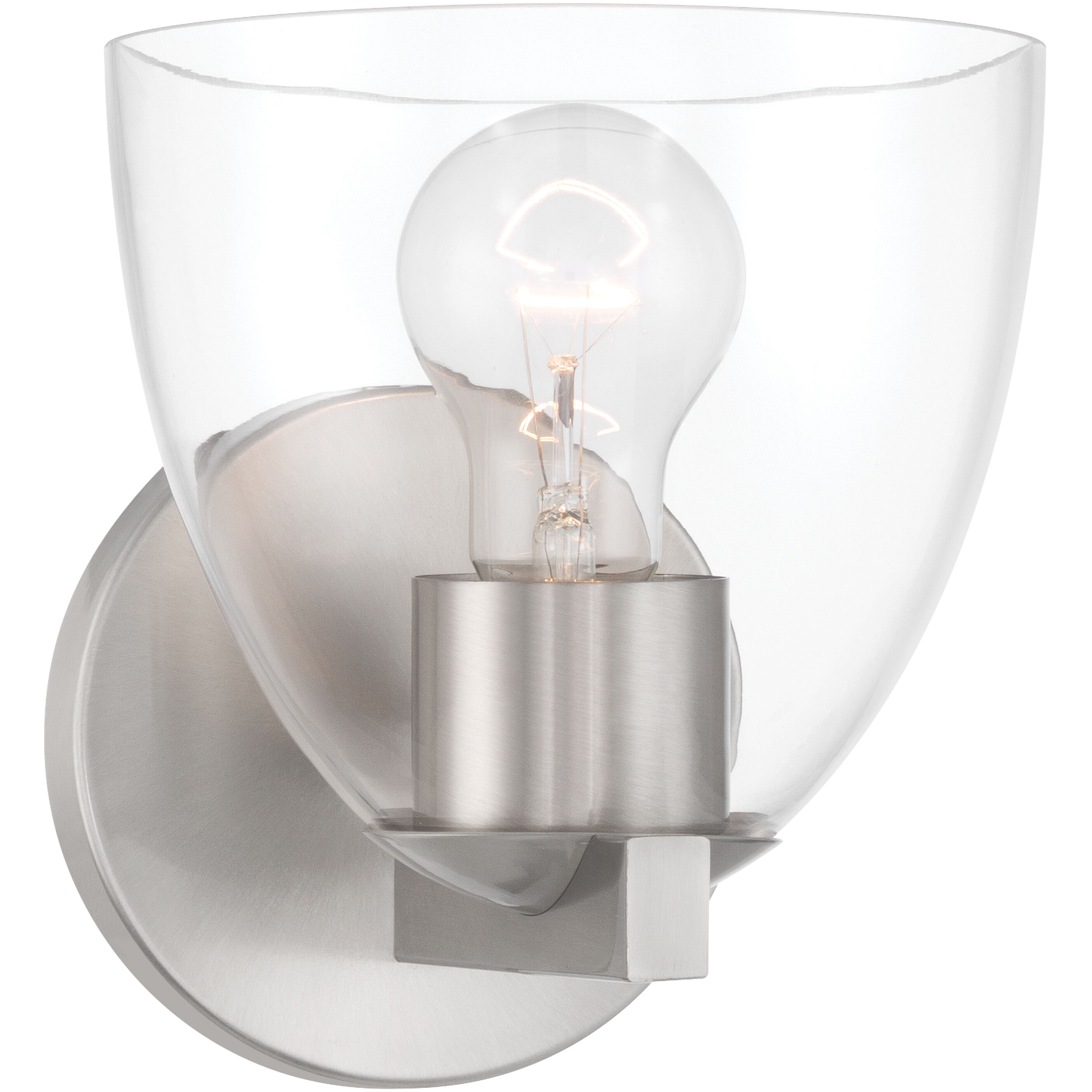 Noellea 1 Light 6.5 inch Brushed Nickel Bath Sconce Wall Light