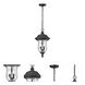 Armstrong 3 Light 12.38 inch Black Outdoor Chain Mount Ceiling Fixture