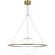Barbara Barry Cosmos LED 27.5 inch Soft Brass Ring and Orb Chandelier Ceiling Light