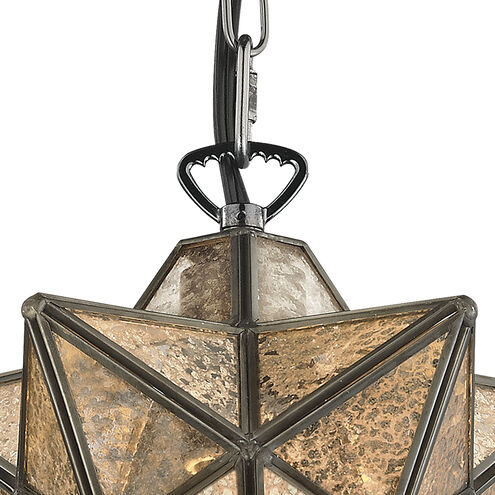 Moravian Star 1 Light 9 inch Oil Rubbed Bronze Mini Pendant Ceiling Light