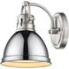 Yep Duncan Vanity Wall Light in Pewter, Chrome