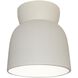 Radiance Collection - Hourglass 1 Light 7.5 inch Bisque Flush-Mount Ceiling Light in Dedicated LED, Form+Finish+Function