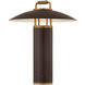 Birk 13.75 inch 2.00 watt Patina Brass/Bronze Outdoor Rechargeable Table Lamp