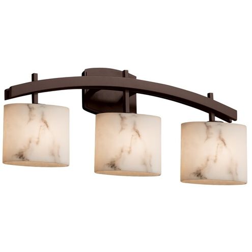 LumenAria 3 Light 25.5 inch Dark Bronze Bath Bar Wall Light in Oval, Incandescent, Oval