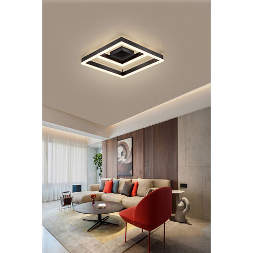 Symmetry LED 17.7 inch Satin Dark Gray Semi-Flush Mount Ceiling Light